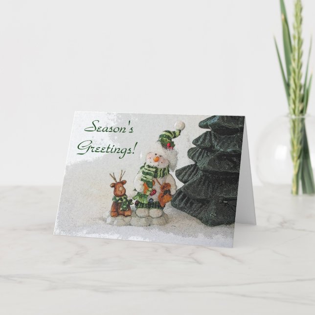 Cartão De Festividades Saudações da Estação (Frente)