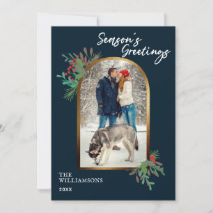 Cartão De Festividades Saudações da Estação de Fotos Personalizada da Fol