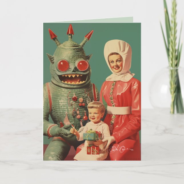 Cartão De Festividades Saudações da nossa família (Frente)