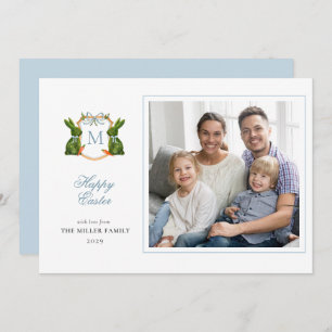 Cartão De Festividades Saudações da Páscoa Topiny Monograma