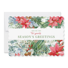 Saudações da temporada Aquarela Floral Escalada