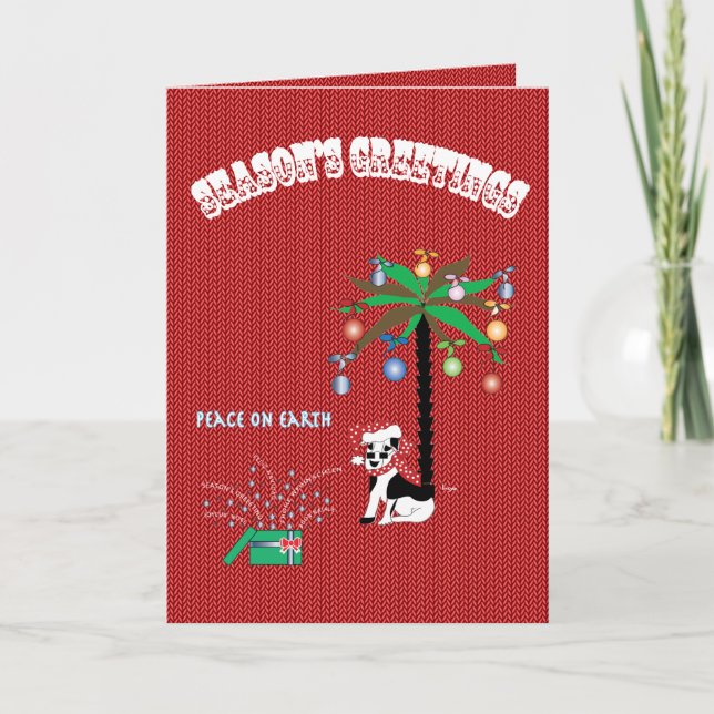 Cartão De Festividades Saudações da temporada/Feriados felizes - Paz na T (Frente)