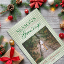 Saudações da temporada Gingham Natal