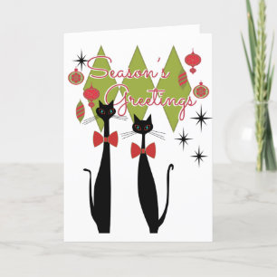 Cartão De Festividades Saudações da temporada Retrô MCM Legal Natal