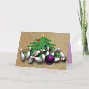 Cartão De Festividades Saudações de Boliche Personalizadas