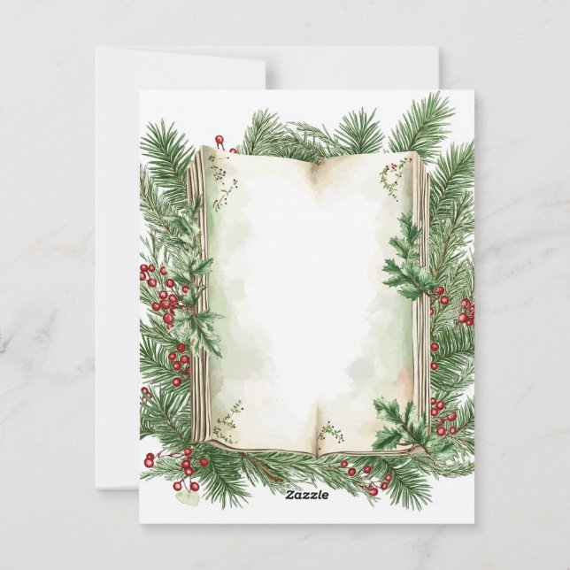 Cartão De Festividades Saudações de Feriado (Verso)