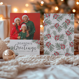 Cartão De Festividades Saudações de Fim de Ano Coroa de Natal Foto