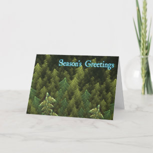 Cartão De Festividades Saudações de Fim de Ano - Floresta Escura