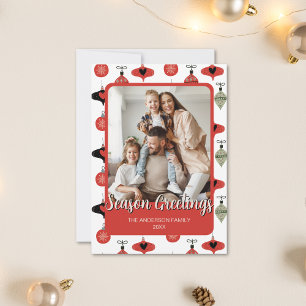 Cartão De Festividades Saudações de Fim de Ano Foto de Família Natal
