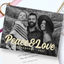 Saudações de Foto de Família em Letra Cursiva Simp