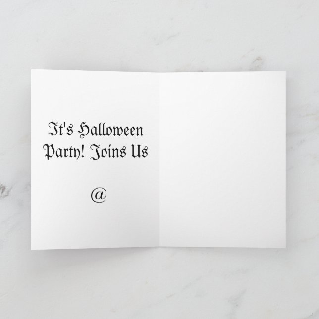 Cartão De Festividades Saudações de Halloween 03 (Interior)