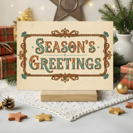 Cartão De Festividades Saudações de Natal do Velho Oeste