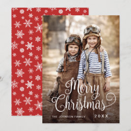 Cartão De Festividades Saudações de Natal MODERNO FOTO