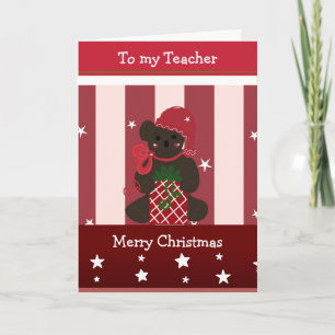 Cartão De Festividades Saudações de Natal para meu Professor