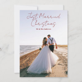 Cartão De Festividades Saudações de Natal Recém-Casados Personalizar Foto