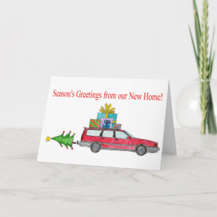 Cartão De Festividades Saudações de Nova Casa