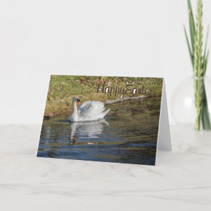 CARTÃO DE FESTIVIDADES SAUDAÇÕES DE PÁSCOA CISNE  **PÁSCOA**