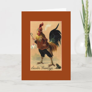Cartão De Festividades Saudações de Páscoa Vintage