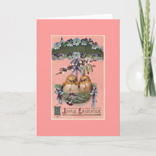 Cartão De Festividades Saudações de Páscoa Vintage