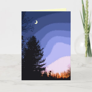 Cartão De Festividades Saudações de Sunset Moon Season