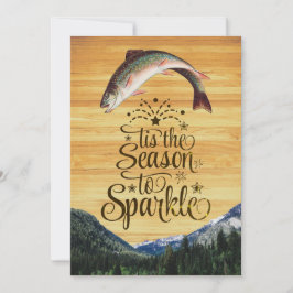 Cartão De Festividades Saudações divertidas de temporada de trutas em vei
