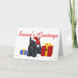 Cartão De Festividades Saudações divertidas do Scottish Terrier