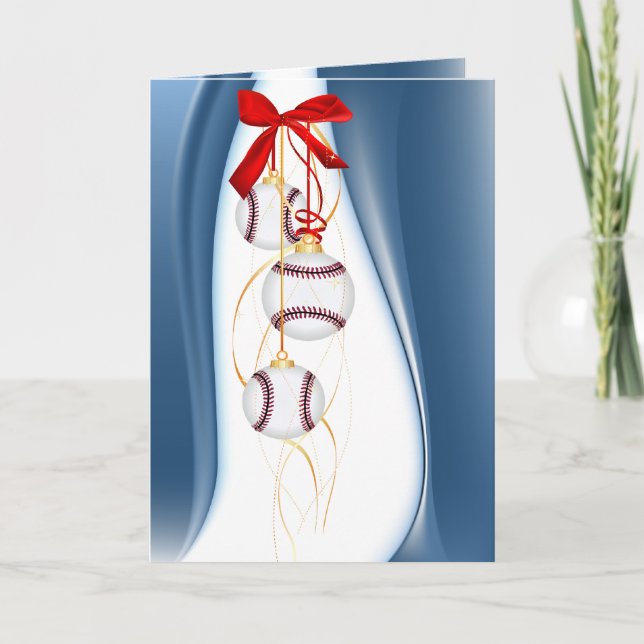 Cartão De Festividades Saudações do Basebol (Frente)