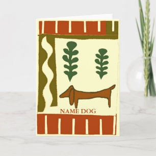 Cartão De Festividades Saudações do Country Dachshund, adicionar texto