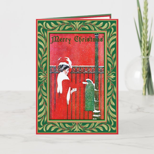 Cartão De Festividades Saudações do Natal (Frente)