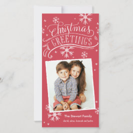 Cartão De Festividades Saudações do Quadro de Alcalços 1-Foto Floco de Ne