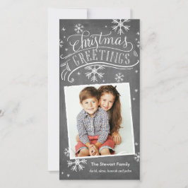 Cartão De Festividades Saudações do Quadro de Chalkboard 1-Foto Feriado d