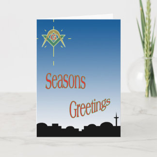Cartão De Festividades Saudações Masonic Seasons
