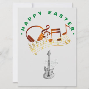 Cartão De Festividades Saudações Musicais Feliz Páscoa