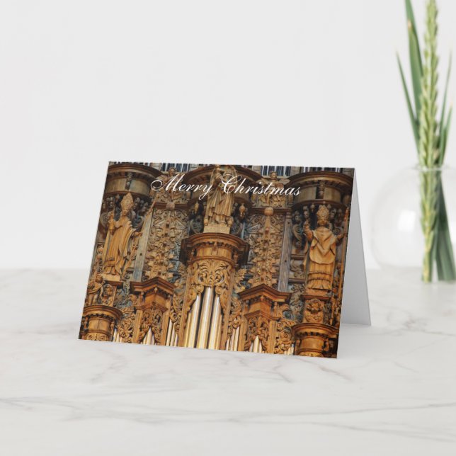 Cartão De Festividades Saudações sazonais de órgãos da Catedral de Rodez (Frente)