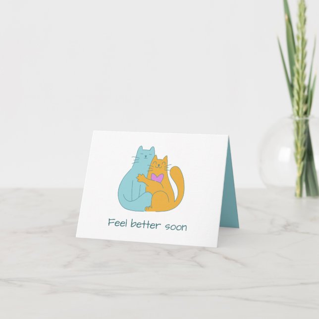 Cartão De Festividades Saudações Sentem-Se Melhor Logo, Texto Personaliza (Frente)