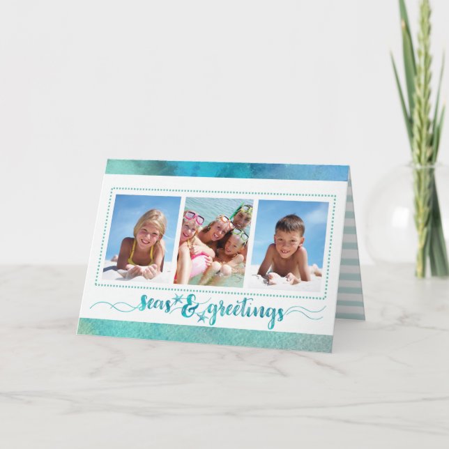 Cartão De Festividades Saudações tropicais do SEAson, Escrita em Bruxelas (Frente)