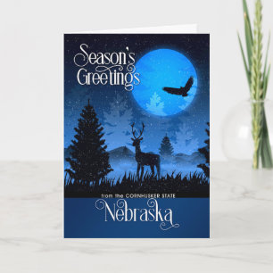 Cartão De Festividades Saudações Woodland Moose, do Nebraska Season
