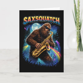 Cartão De Festividades Saxsquatch