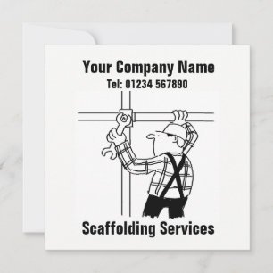 Cartão De Festividades Scaffolder oferecendo Scaffolding Services Card