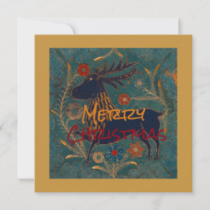 Cartão De Festividades Scandinavian Deer Christmas