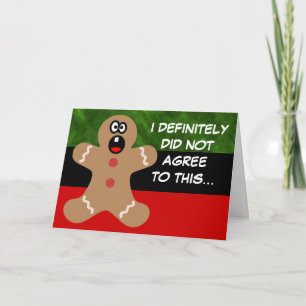 Cartão De Festividades Scared Gingerbread Men the Best Christmas Guests