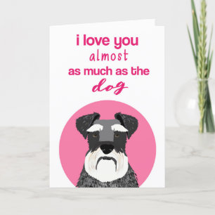Cartão De Festividades Schnauzer Dog Valentine's Day Card