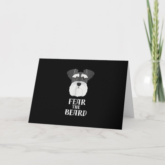 Cartão De Festividades schnauzer engraçado medo presente barba (Frente)