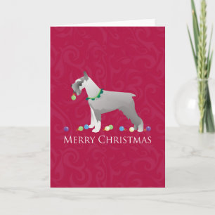 Cartão De Festividades Schnauzer Felry Design de Natal