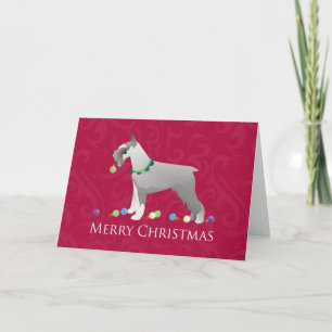 Cartão De Festividades Schnauzer Felry Design de Natal
