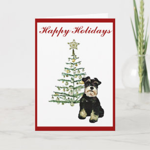 Cartão De Festividades Schnauzer Holiday Card