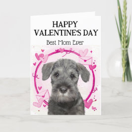 Cartão De Festividades Schnauzer Melhor Mãe Dia dos Namorados Personaliza