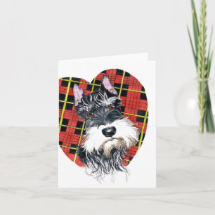 Cartão De Festividades Schnauzer Valentine Notecard