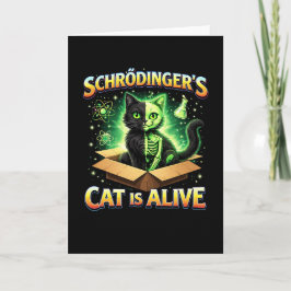 Cartão De Festividades Schrödinger’s Curious Cat