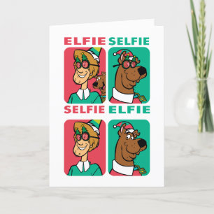 Cartão De Festividades Scooby-Doo e Shaggy "Elfie Selfie"